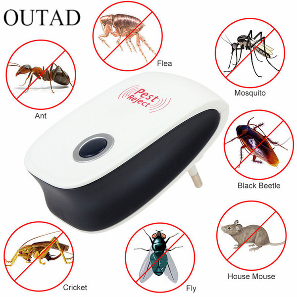 Eu Us Plug Electronic Cat Ultrasonic Anti Mosquito Insect Pest Controler Mouse Cockroach Pest Repeller Enhanced Version