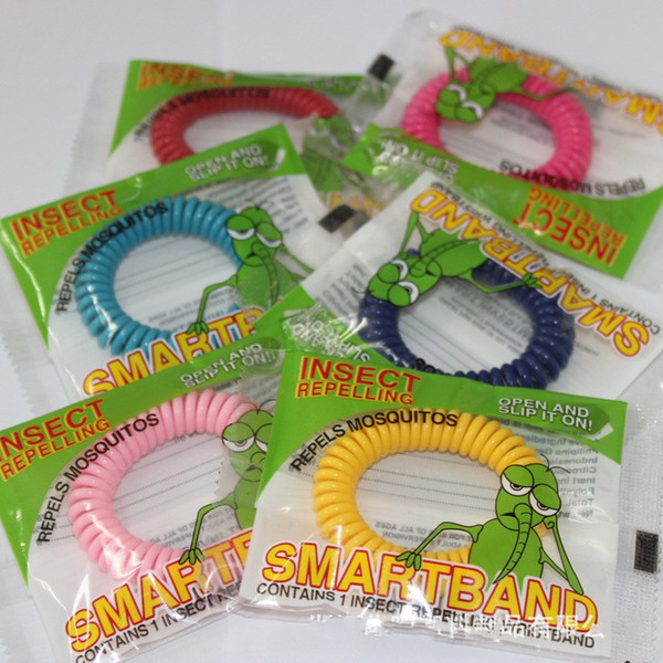 New Mosquito Repellent Bracelet Stretchable Elastic Coil Spiral hand Wrist Band telephone Ring Chain Anti-mosquito bracelet