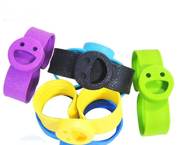 Smile Face Mosquito Repeller Bracelet Silicone Strap Pure Natural Repellent Outdoor Camping Baby Clap Circle