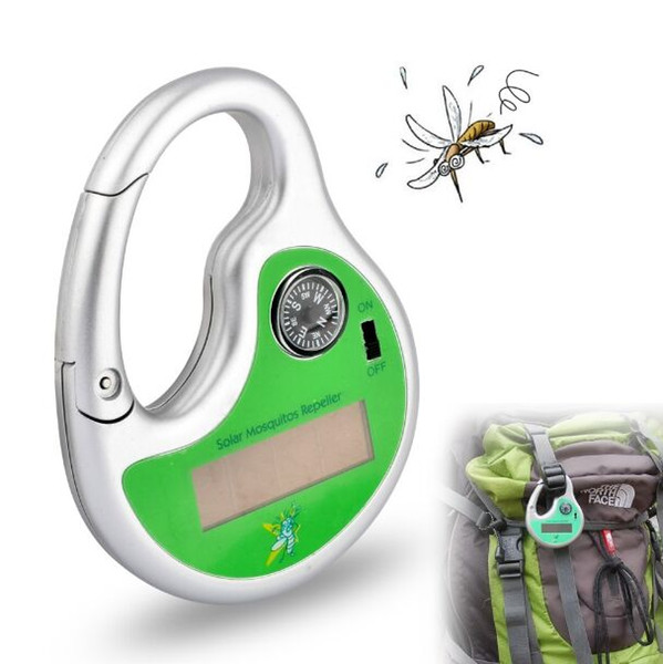 Outdoor Portable Electronic Solar Mosquito Insect Killer Repeller Hook Type Pest Repeller Solar Mosquito Ultrasonic with Compass