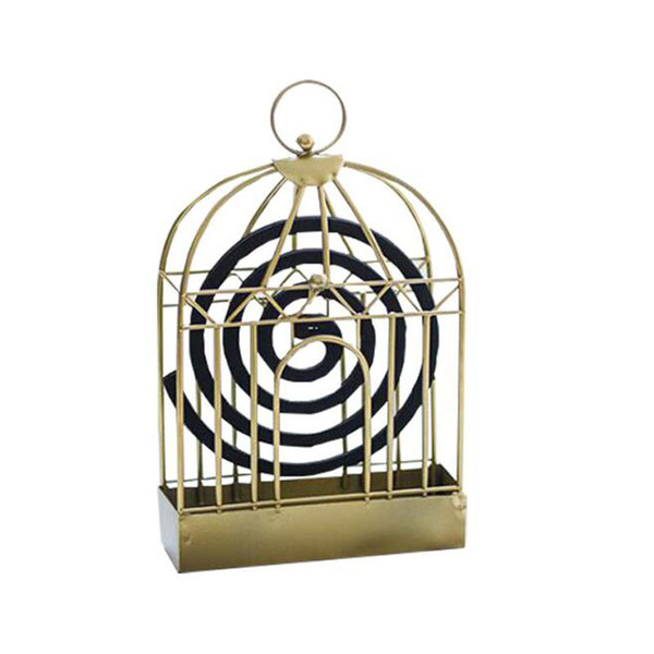 Nordic Retro Iron Art Birdcage Mosquito Coil Holder Summer Days Repellents Mosquito Repellent Incenses Plate ZC0225