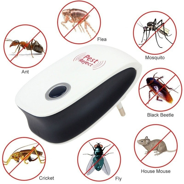 2018 New Multi-purpose Ultrasonic Electronic Pest Repeller Ultrasonic Mosquito Rejector Home Office Bug Cockroach Mouse Killer US/EU Plug