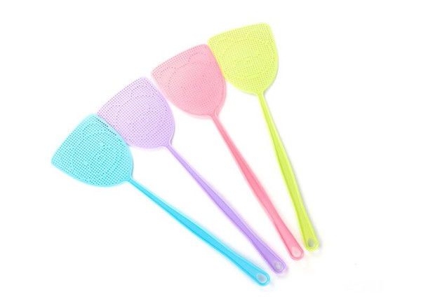 Fly Swatter - Insects, Bugs, Spiders, Fly Killer - Long Handle Plastic Flyswatter Killer Tools - Thicker Weight Durable (Random Color)