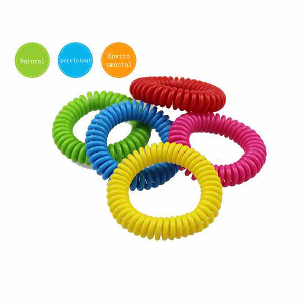 New Mosquito Repellent Bracelet Stretchable Elastic Coil Spiral hand Wrist Band telephone Ring Chain Anti-mosquito bracelet