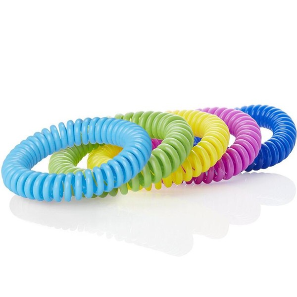 New Mosquito Repellent Anti-mosquito Bracelet Stretchable Elastic Coil Spiral Hand Wrist Band Telephone Ring Chain LX2452