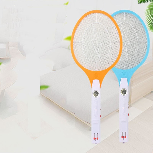 LED Electric Mosquito Swatter With 3-layer Safe Net Insect Hand Racket Killer 4 Colors Home Garden Pest Bug Zapper Swatter 2 Pieces ePacket