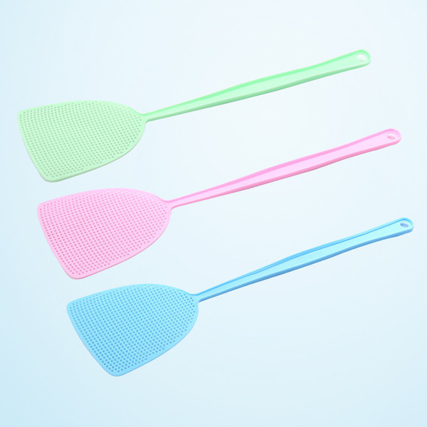 Muti Colors Summer Household Plastic PP Swatter Mosquito or Bug Killer Eco-friendly Hand Flyswatter with Long Handle lin3413