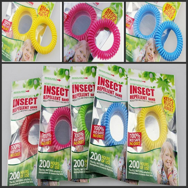 Good Quality Mosquito Repellent Bracelet Stretchable Elastic Coil Spiral hand Wrist Band telephone Ring Chain Anti-mosquito bracele