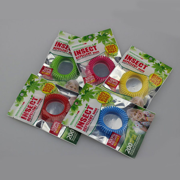 Colorful Repellent Phone Ring Anti-mosquito Bracelet Mosquito Summer Natural Plant Oils Phone Strap Elastic Spiral Hand Wrist Free DHL