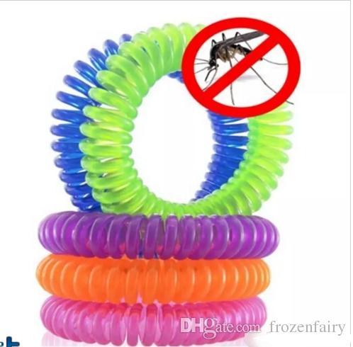 500pcs New Mosquito Repellent Bracelet Stretchable Elastic Coil Spiral hand Wrist Band telephone Ring Chain Anti-mosquito bracelet