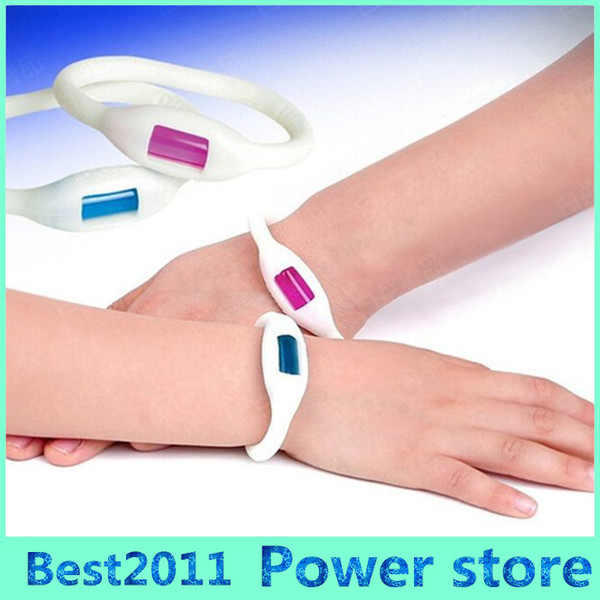 2016 new fashion sport waterproof silicon Mosquito Repellent Band Bracelets Anti Mosquito Pure Natural Baby Wristband Mix Color