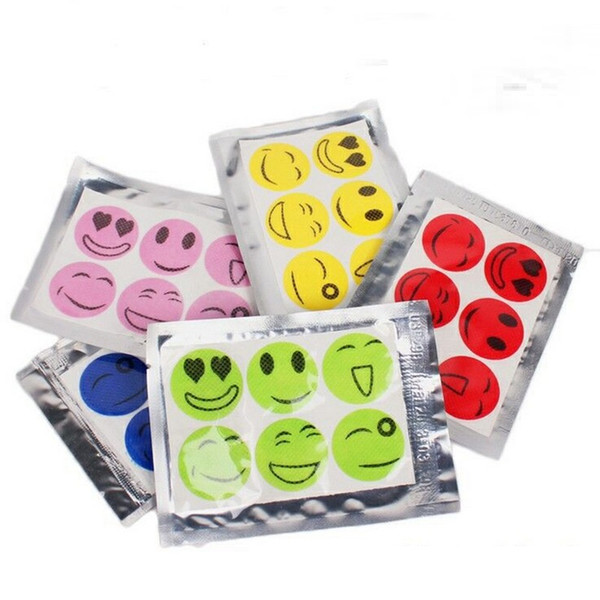 Wholesale Disposable Mosquito Repellent Stickers Expression Smiley face mosquito sticker Free DHL