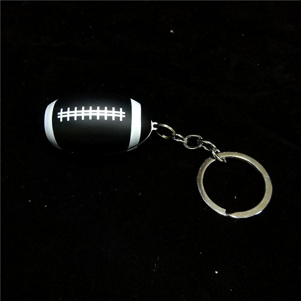 Black Keychain Football Shape Mini Smoking Pipes Hand Tobacco Cigarette Pipes Metal Hand Pipes