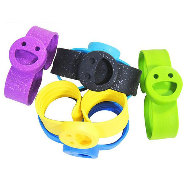 Smile Face Mosquito Repeller Bracelet Silicone Strap Pure Natural Repellent Outdoor/Indoor Use Adult/Children Camping ZA3666