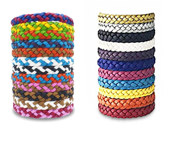 Mosquito Repellent Bracelet Anti-mosquito Wristband Braided PU Leather Insect Repellent Band Bug Insect Protection novelty H260