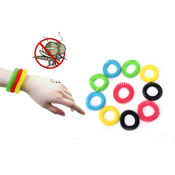 New Mosquito Repellent Bracelet Stretchable Elastic Coil Spiral hand Wrist Band telephone Ring Chain Anti-mosquito bracelet I010