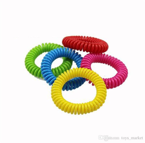 2017 New Mosquito Repellent Bracelet Stretchable Elastic Coil Spiral hand Wrist Band Ring Chain Anti-mosquito bracelet