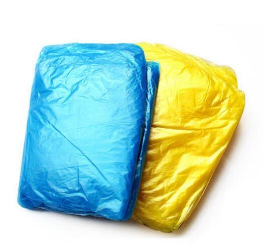 Disposable PE Raincoats Poncho Rainwear Travel Outdoor Hiking Camping Rain Coat Wear Gifts Mixed Colors