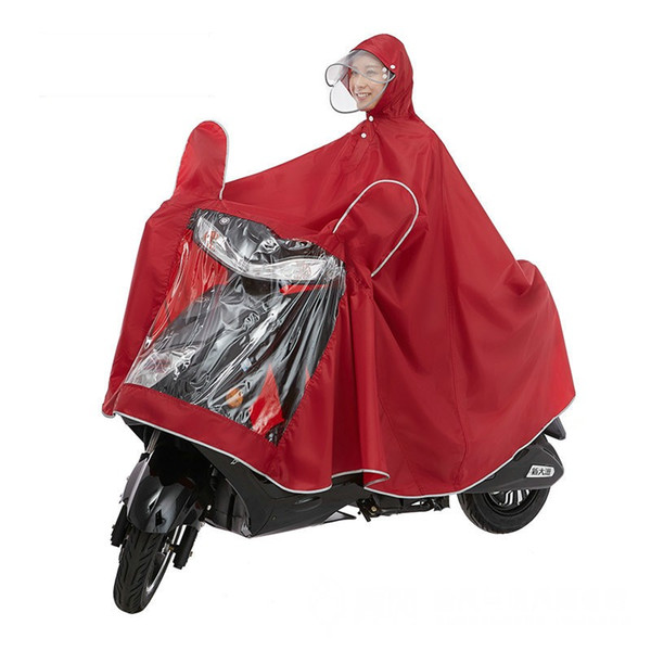 Double Hat Brim Conjoined Raincoat Single Person Enlarge Motorcycle Rain Cape Electric Vehicle Raincoats Pure Color 21 55ol bb