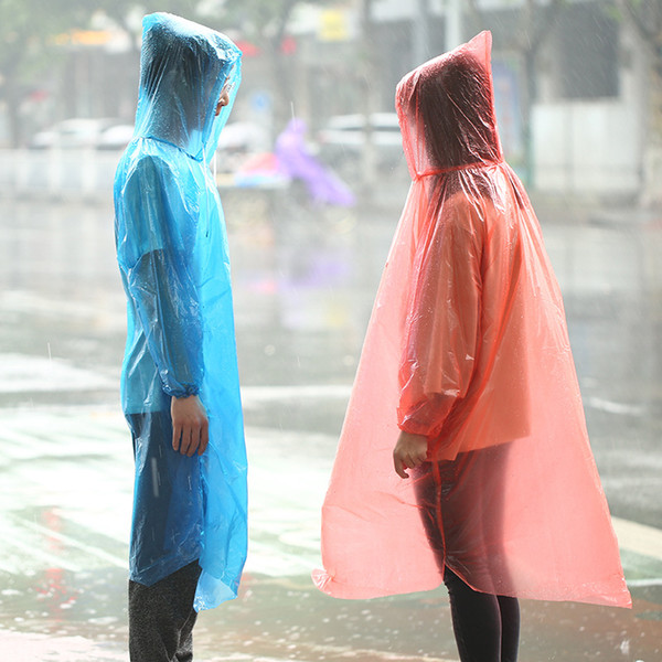 Wholesale One-time Raincoat Thicken Disposable PP Raincoats Disposable Emergency Waterproof Poncho Rainwear Travel Rain Coat DBC DH0474