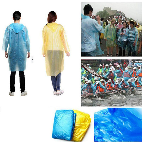 Disposable Raincoat Adult One-time Emergency Waterproof Hood Poncho Travel Camping Must Rain Coat Outdoor Rain Wear