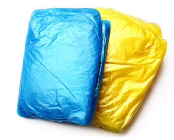 Free shipping 1000 pcs/lot Disposable PE Raincoat /Poncho/Rainwear Travel Rain Coat Rain Wear gifts mixed colors