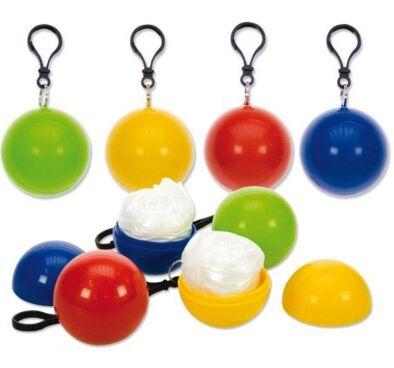 Football Basketball Baseball Spherical Raincoat Plastic Ball Key Chain Disposable Portable Raincoats Rain Covers Travel Tour Trip Rain Coat