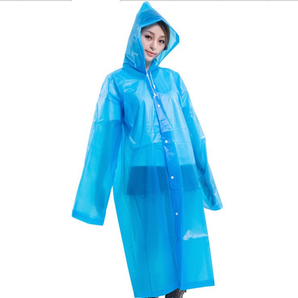 EVA Raincoats Poncho Rainwear Travel Rain Coat Rain Wear Hooded Outdoor Hiking Transparent Poncho Portable Raincoat Long Wind Coat