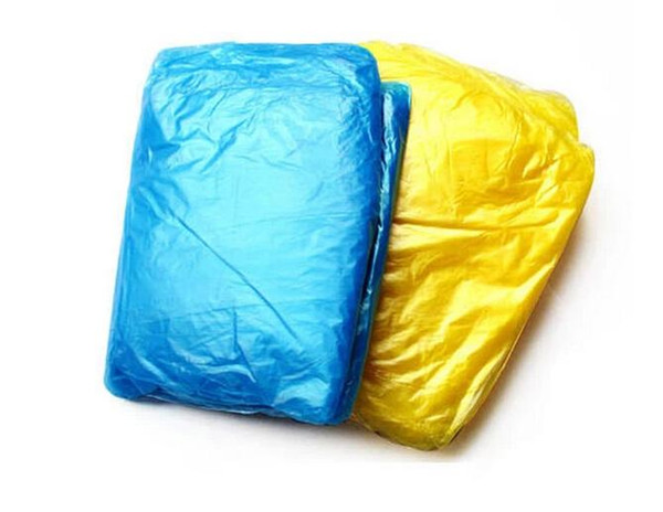 Fashion Hot Disposable PE Raincoats Poncho Rainwear Travel Rain Coat Rain Wear gifts mixed colors