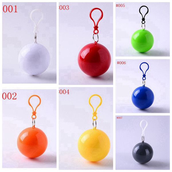 Unisex Raincoat Emergence Disposable Portable Rain Poncho Rainwear Keyring Ball Raincoats Outdoor Activities Camping Fishing Tourism Poncho