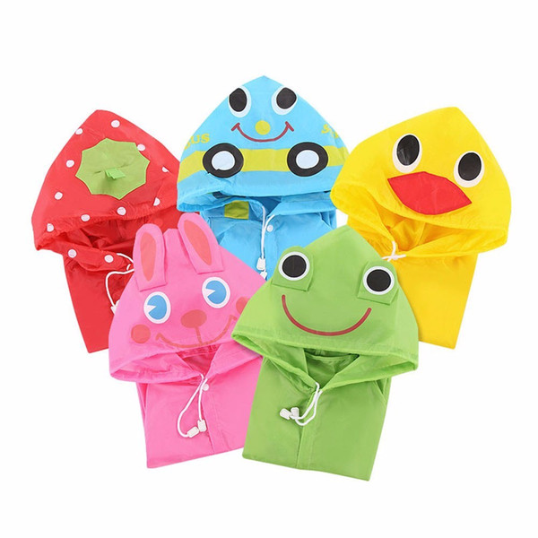 Hot sale Kids Rain Coat Children Raincoat Rainwear Rainsuit Kids Waterproof Cartoon Animals Raincoat DHL Free Shipping