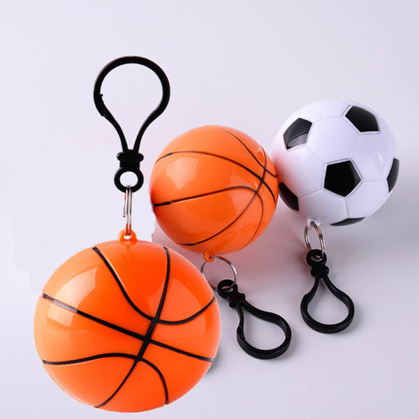 Wholesale plastic ball raincoat, PE disposable raincoat basketball football, baseball mini disposable raincoat fast delivery