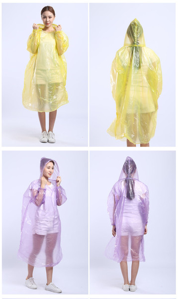 1000PCS adult One-time PE Raincoat Fashion Hot Disposable Raincoats Poncho Rainwear Travel Rain Coat Rain Wear for Traveling Home Shopping