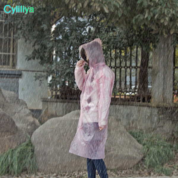 Fashion Hot Disposable PE Raincoats Poncho Rainwear Travel Rain Coat Rain Wear gifts mixed colors