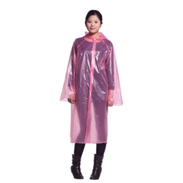 One-time Thickening Raincoat Thick Disposable PE Raincoats Poncho Rainwear with Button Rain Coat Rain Wear Travel Rain Coat One time Adult