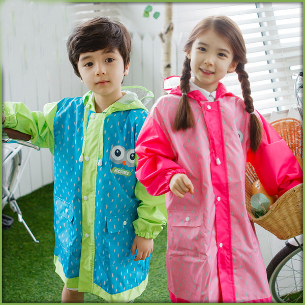 Cute Plastic Rainwear Raincoat For Children Girl Kids Rainwear Waterproof Impermeable Poncho Infantil Raincoat Rain Gear DDGY08