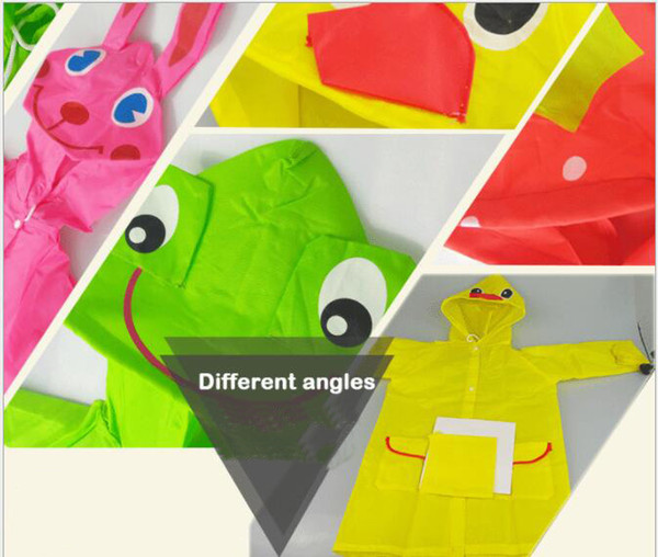 4 Colors Thicken Children Cute Raincoat Cartoon Baby Raincoat Raincoat Cute Cartoon Clothes Household Sundries V 001