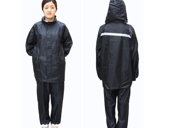 Adult Raincoat Split Rain Creative Raincoat Electric Car Raincoat Black Color Poncho Rain wear Travel Household