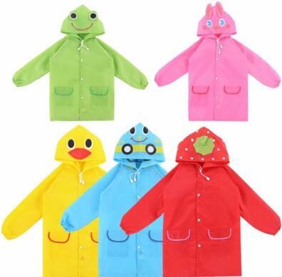 Kids children cute Raincoat Rainwear/Rainsuit Kids Waterproof Animal Raincoat poncho Funny Rain Coat