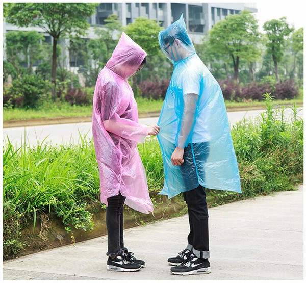 Fashion Hot Disposable PE Raincoats Poncho Rainwear Travel Rain Coat Rain Wear Gifts Mixed Colors Cycling Raincoats