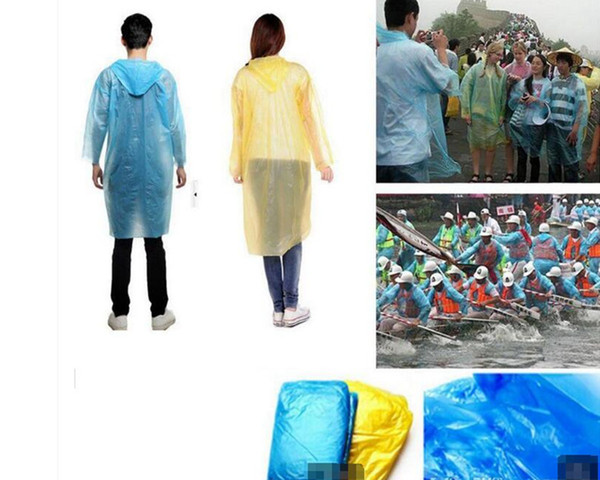 Disposable Raincoat Adult One-time Emergency Waterproof Hood Poncho Travel Camping Must Rain Coat Outdoor Rain Wear high quality DHL ship