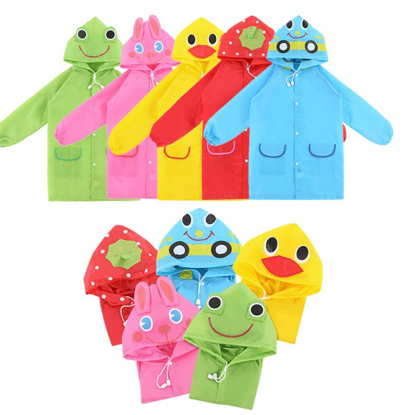 Cartoon Animal Waterproof Kids Raincoat For Children 1PC Style Rain Coat Rainwear/Rainsuit Student Poncho