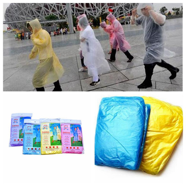 Fashion One-time Raincoat Hot Disposable PE Raincoats Disposable Poncho Rainwear Travel Rain Coat Rain Wear 3000pcs