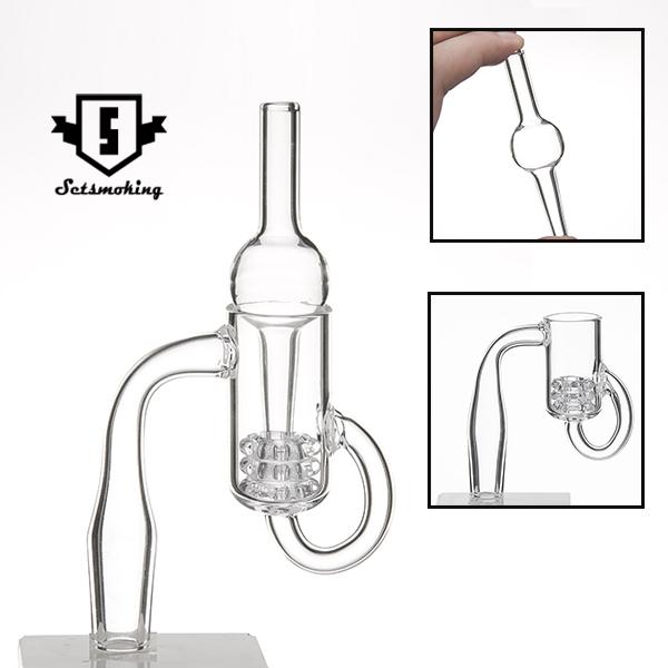 New Diamond Knot Loop Quartz Banger 10mm 14mm 18mm Male Female Quartz Loop Banger Nails For Glass Bongs Dab Rigs