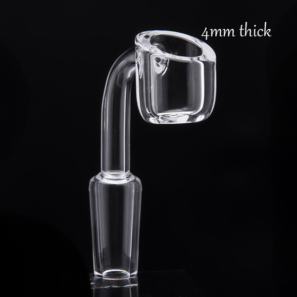 4mm thick club banger domeless quartz nail 10mm 14mm 18mm male female 90 angle 100% real Quartz Banger Nails free shipping Wholesale