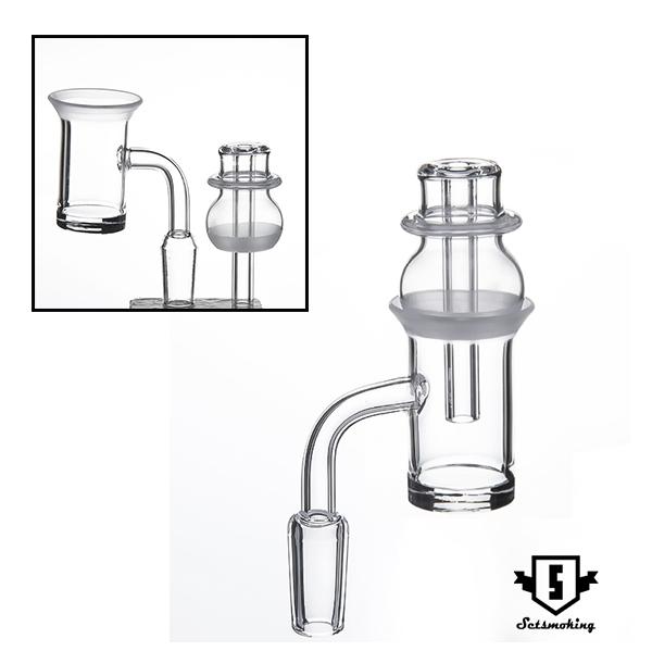 Quartz Banger Quartz ball and socket nail with clear glass carb cap good sealing for Glass Bong water pipes dab rigs