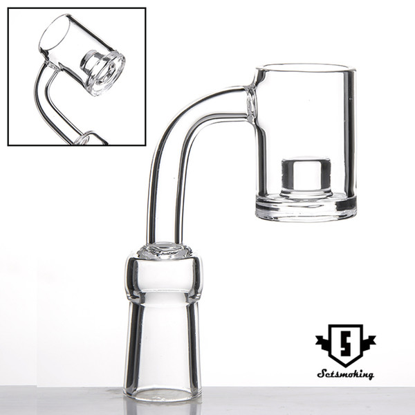 Wholesale Core Reactor Banger with glass carb cap Domeless nail Quartz banger 10mm 14mm Male Female Honey Bucket for dab bong