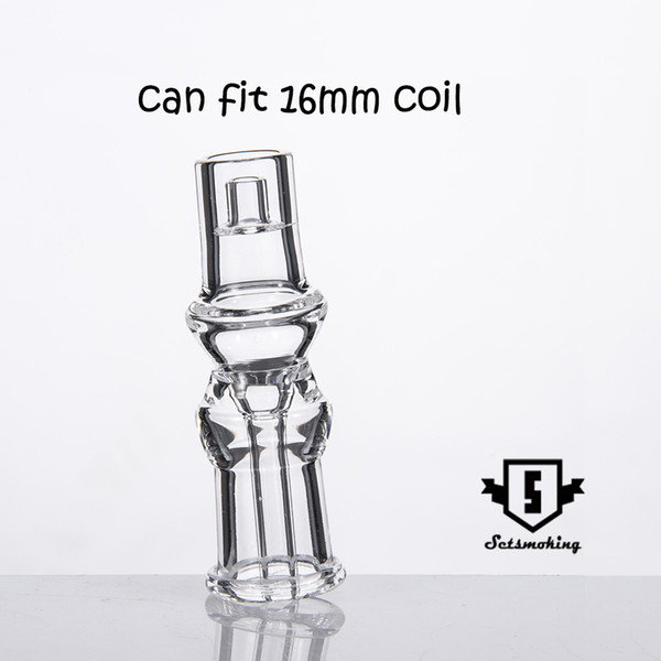 16mm Coil Electrical Domeless Quartz Nail Enail with 14mm/19mm.Pure Quartz Best Flavour Ever High Quality for wholesale