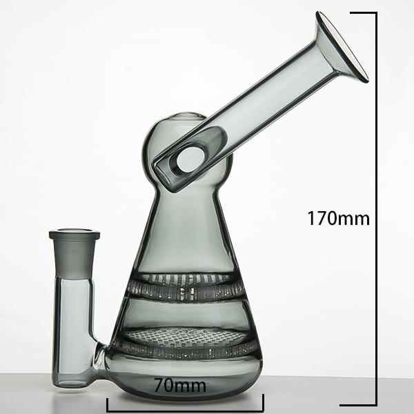 14mm female oddly shape Glass water pipe Glass Banger Hanger Nail Glass Bongs Dab Rigs Oil Rig Beaker with random color