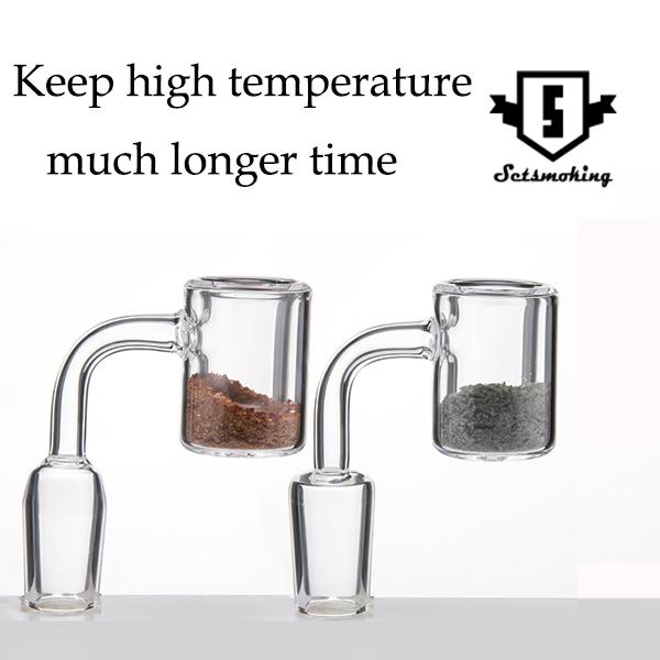 Quartz Banger Thermochromic Bucket colored sands inside Thermal Banger keep high temperature for Glass Water Pipe Bong Dab Oil Rigs DHL